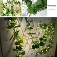 thumbnail image 5 of Zukuco 2 Pack Artificial Ivy Garland, Fake Ivy Garland Vines with LED String Light Green Leaves Hanging Vine Fake Plants for Wedding Party Garden Wall Decoration, 5 of 7