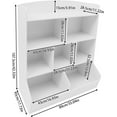 thumbnail image 3 of White Kids Toy Storage Organizer with Kids Bookshelf 4 Tier Nursery Book Shelves Toddler Bookshelf Children's Toy Shelf for Children's Room Playroom Bedroom Kindergarten School (4-Tier White), 3 of 14