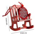 thumbnail image 4 of 1pcs Christmas In Heaven Memorial Ornament Mini Wooden Rocking Chair With Tag Sign, 4 of 5