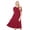 Burgundy, variant on Women's A-Line Short Sleeve Jersey Knit Dress - Comfortable Relaxed Fit (S-3XL)