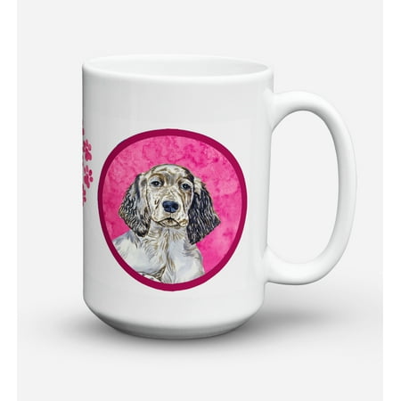 English Setter Dishwasher Safe Microwavable Ceramic Coffee Mug 15 ounce