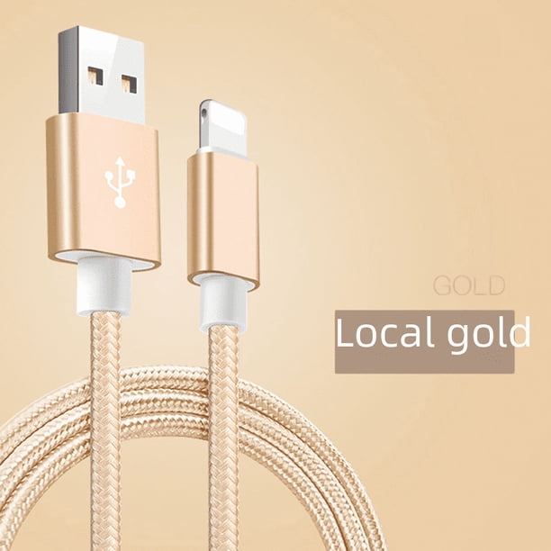 Cable de carga para teléfono móvil tipo C de Android para teléfono móvil Apple iPhone tejido de nailon