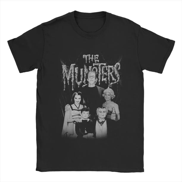 Munsters-camisetas de retrato familiar para hombres y mujeres camisetas versátiles de manga corta Harajuku ropa de calle Vintage de algodón Tops casuales Unisex