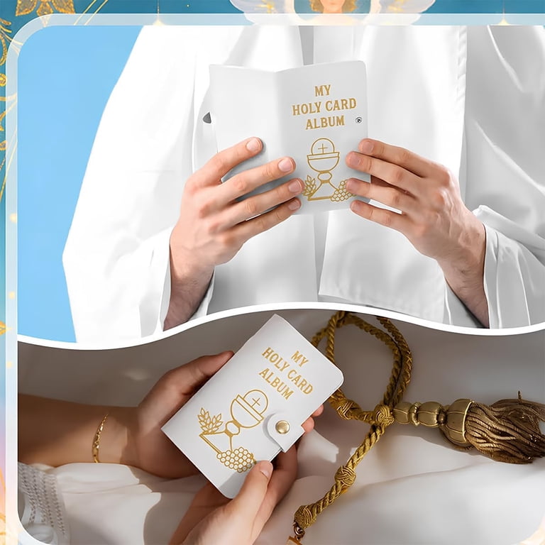 holy card binder WIlliam J. Hirten Company White and Gold Leatherette Prayer allowing you to bring them with you and have them at your fingertips when you need them WIlliam J. Hirten Company Maroon
