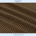 thumbnail image 6 of Subtrex Stretch Textured Grid Washable Sofa Armrest Slipcover (Set of 2, Coffee), 6 of 7