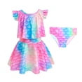 thumbnail image 2 of Hiiyo Maillot de Bain une Pièce pour Filles avec Short, Tailles 2-8, 2 of 8