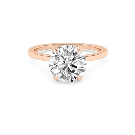 IGI Certified 2.00 Carat (ctw) Solitaire Style Engagement Rings For Women, Round Lab Grown Diamond Promise Ring For Her In 18k Solid Rose Gold | F-G, VS-SI Quality (2 Ctw) Ring Size-6.5