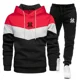 thumbnail image 3 of Nuevos conjuntos sencillos para hombre, Sudadera con capucha y pantalones con cremallera para primavera y otoño, chándal informal de 2 piezas, ropa deportiva para correr y trotar de marca para hombre, 3 of 4