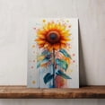 thumbnail image 5 of Sunflower Flower Canvas Wall Art 8x12 inches - Shabby Style Sunflower Flower Watercolor Canvas Wall Art for Feminine Bedroom Decor, 5 of 5