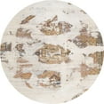 thumbnail image 1 of Ahgly Company Indoor Round Abstract Camel Brown Abstract Area Rugs, 7' Round, 1 of 6