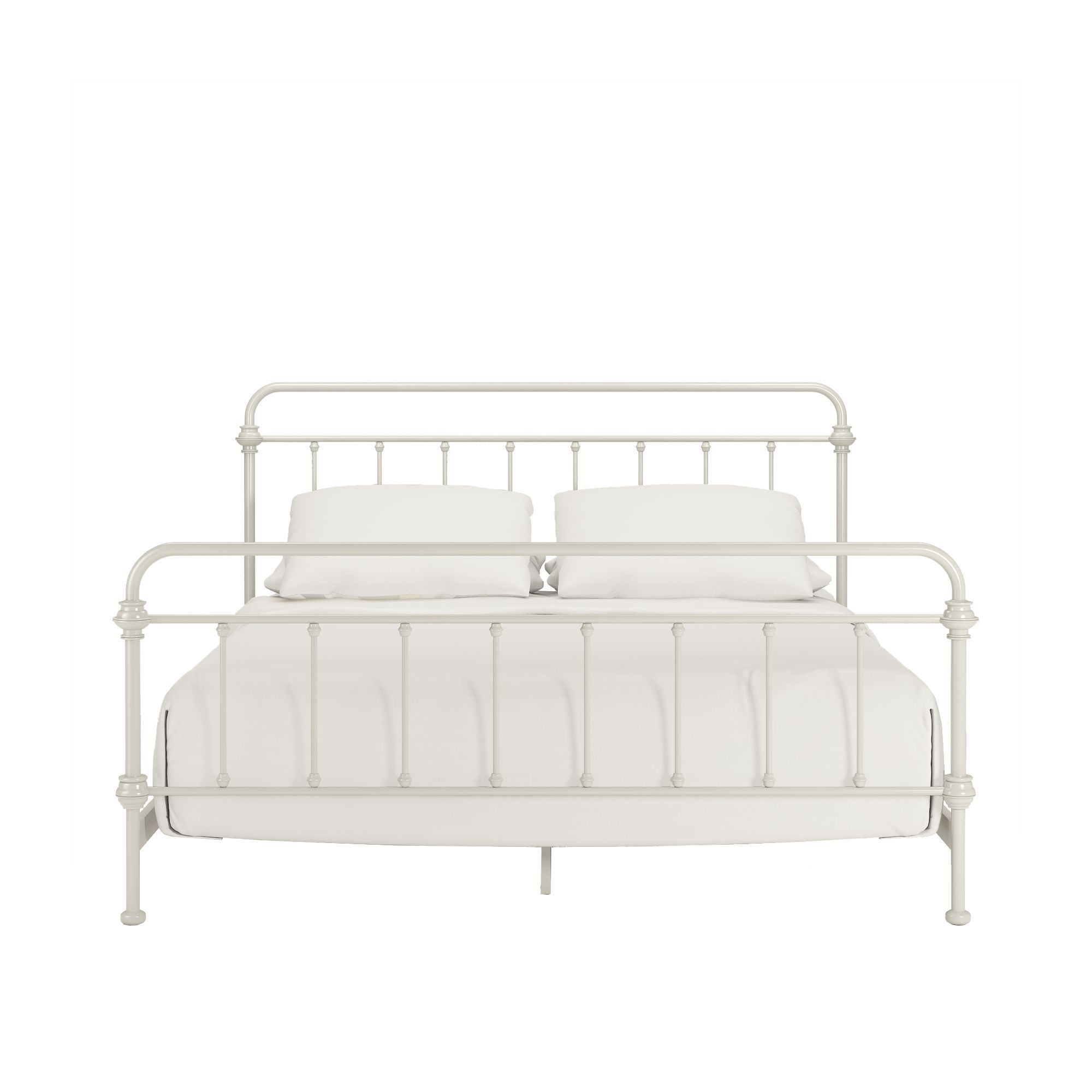 Weston Home Nottingham Metal King Bed, Silver Birch