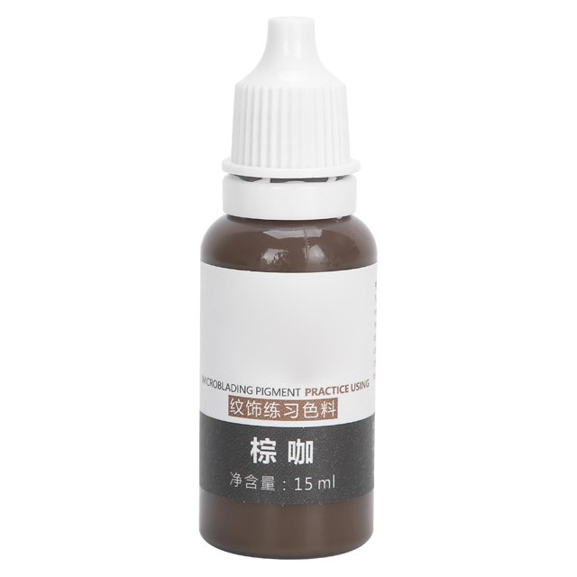 Sailing Tinta de tatuaje semipermanente de 15 ml para práctica de microblading de cejas y delineador de ojos (café marrón)