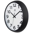 thumbnail image 5 of Infinity Instruments Raised Numeral Plastic 10.75" Indoor Wall Clock with Standard Arabic Numbers on Clock Face, Black, 5 of 7