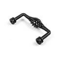 thumbnail image 4 of Renovators Supply Black Birdcage Cabinet Pull 5" L Wrought Iron handles Rust Resistant Decorative Pulls for Kitchen Drawer doors w/Screws Pack of 6, 4 of 8