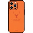 thumbnail image 4 of Funda para iPhone 14 Pro Max de color sólido de piel naranja todo incluido con patrón de alce compatible con iPhone 13 12 11 Pro Max Mini XS X XR 7 8 Plus SE2 (iPhone14 Pro Max, naranja), 4 of 5