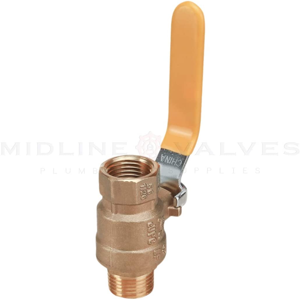 Midline Valve MF822256-10 Premium Brass Full Port Ball Valve, 3/4 in. FIP x 3/4 in. MIP (10 Pack)