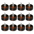 thumbnail image 4 of Darzheoy Black Tea Lights Candles, Battery Operated, Halloween Flameless Candles Flickering Tealights Candles for Halloween, Theme Party, Wedding Table Decor, Holiday Decor, 12-Pack, 4 of 8