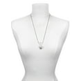 thumbnail image 3 of Delight Jewelry Silvertone Large Script Letter - W - 3/4'' Disc - Silvertone Dream Big Pendant Necklace, 25", 3 of 4