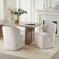 thumbnail image 3 of CHITA Morden Upholstered Dining Room with Casters, Fabric Wrap-round Armless Chairs for Kitchen Dining Room, Wheat, 3 of 12