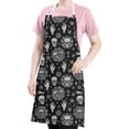 thumbnail image 5 of Black Occult Symbol Pattern Apron-Garden Aprons for Women with Pockets-Cotton Linen Waterproof Kitchen Cooking Gardening Aprons Adjustable for Kitchen,Cooking,BBQ and Salon 33x27 Inch, 5 of 7