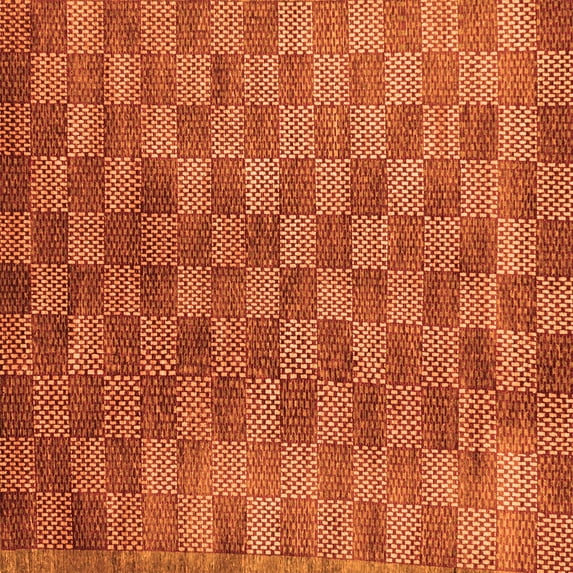 Ahgly Company Indoor Square Oriental Orange Modern Area Rugs, 5' Square