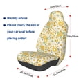 thumbnail image 3 of Wukai Cute Sunflower Full Set Car Seat Covers with Soft Padding Universal Auto Front Seats Protector and Cushion Mat, 3 of 5
