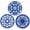 3 Set-deep Blue, variant on Trivets for Dishes/Pots/Pans, 3 count  Mats, Flexible/Durable/Non Slip Hot Pads to Protect Table and Counter  (Deep Blue)