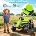 thumbnail image 5 of VIBESPARK 24V Ride on Tractor with Remote Control, 3 in 1 Ride on Car, Ride on Toy for Kids with Trailer, 6 Wheel Kids Electric Car w/ Bluetooth, MP3, Music, Green, 5 of 10