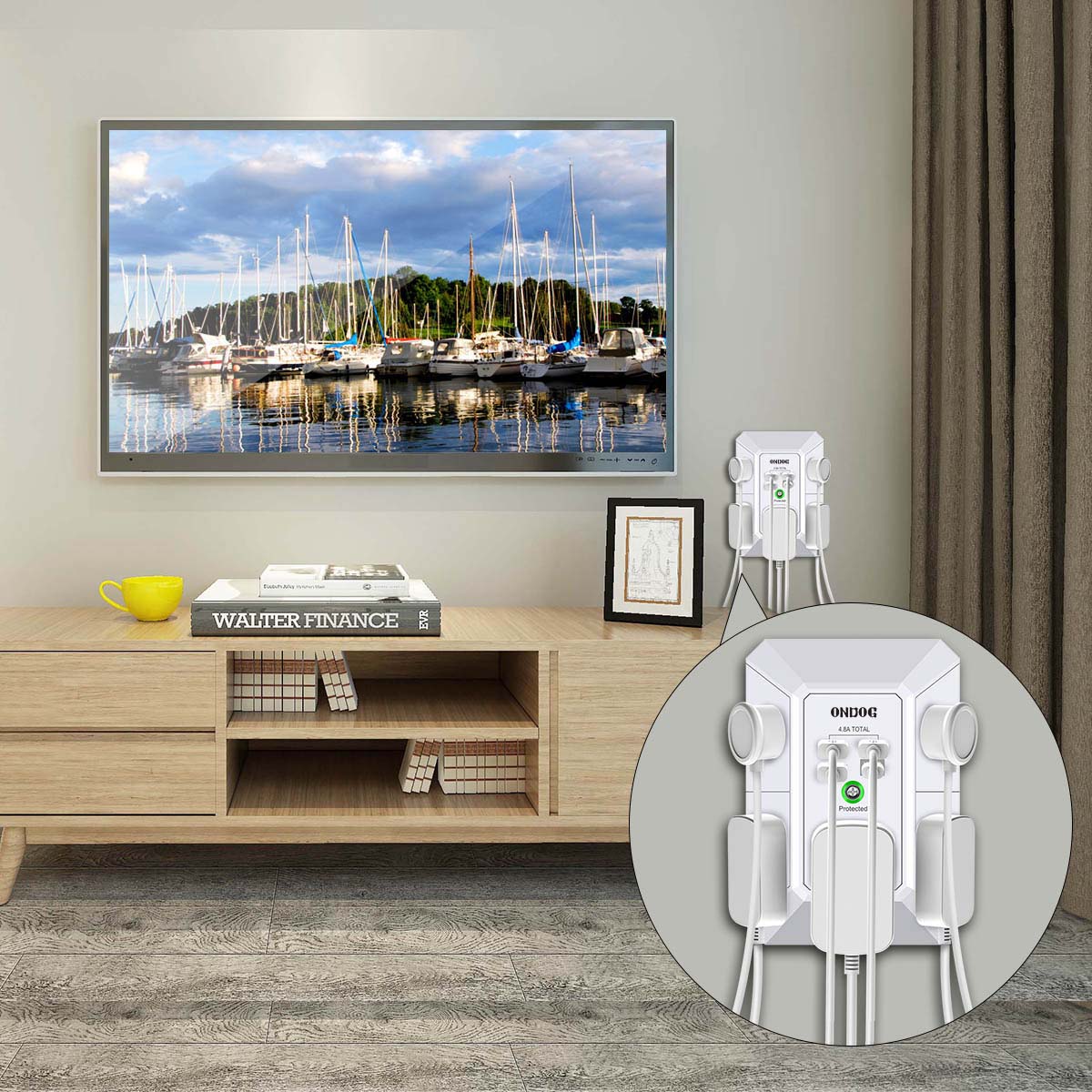 Ondog 5-Outlet Surge Protector with 4 USB Ports photo 6