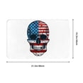 thumbnail image 5 of American Flag Skull Front Door Mat, Indoor Mats for Bedroom Bathroom Kitchen, Floor Mat Non-Slip, Soft Carpet Floor Cover Machine Washable Entryway Mat - 20x31.5in, 5 of 5