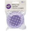Wilton Standard Baking Cup Liner, Purple Dots 75 ct. 415-0162