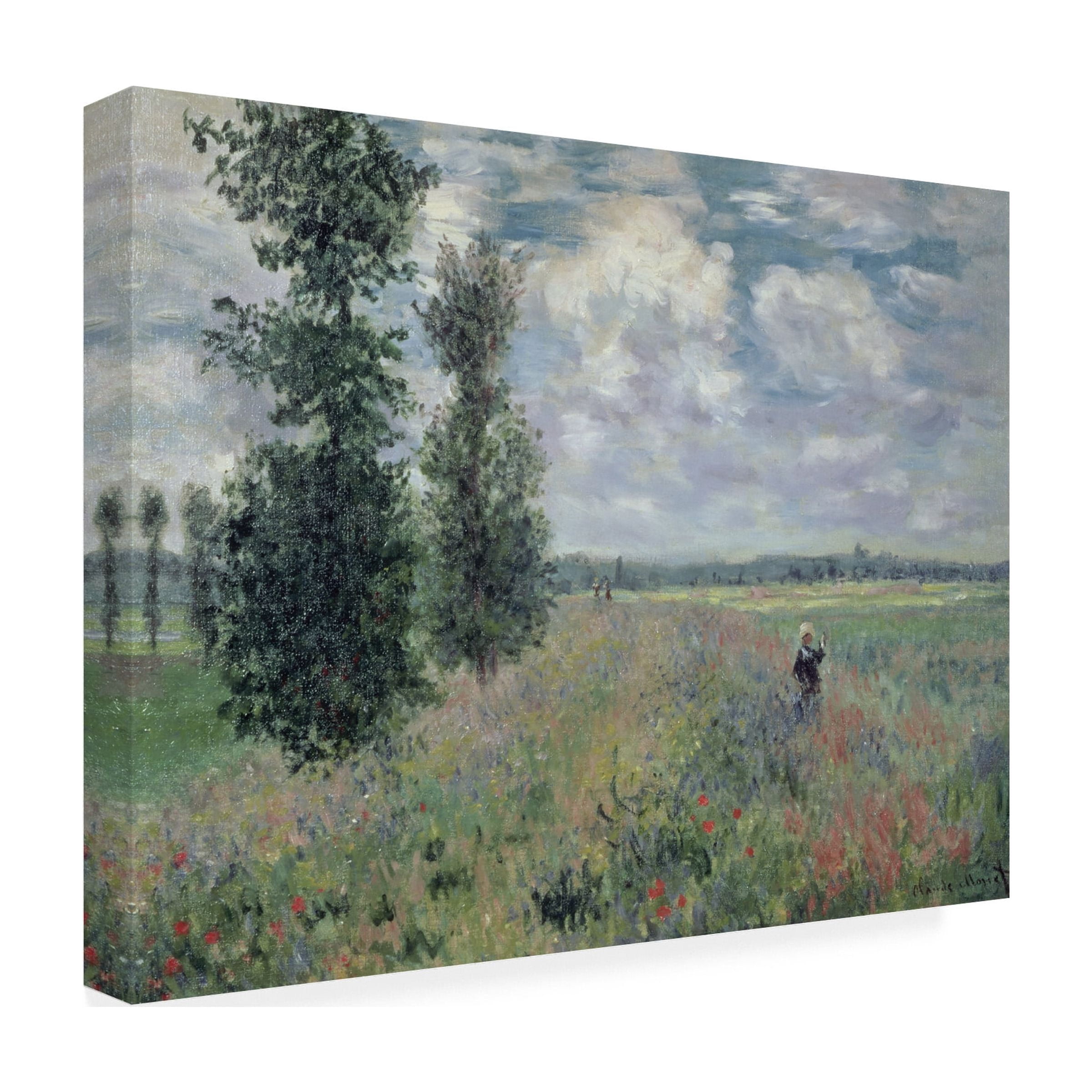 Trademark Fine Art "The Poppy Field" Canvas Art by Claude Monet