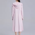 thumbnail image 5 of Women's Sun-Proof Cover Up Hooded Full Zip Long Dress Knee Length Beach Coverups Cardigan Jackets L, 5 of 6