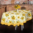 thumbnail image 6 of Pink Rectangle Tablecloth, Rose Flower Printed Tablecloth, Spring Summer Waterproof Floral Tablecloth 60x84inch, Suitable for Indoor and Outdoor, Holiday Kitchen Restaurant and Party, 6 of 6