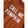 thumbnail image 5 of LMLYSoH Baby Halloween Sweatshirt Letter Print Round Neck Long Sleeve Pullovers Autumn Tops for Toddler Cute Clothes, 5 of 9