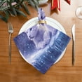 thumbnail image 2 of Satin Native Fab Cotton Dinner Napkin Cubs in A Winter Wonderland Reusable, 2 of 8