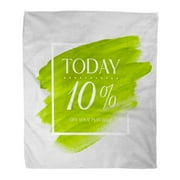 ASHLEIGH Flannel Throw Blanket Green Bio Sale Today 10 Off Sign Over Brush Soft for Bed Sofa and Couch 50x60 Inches
