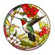 thumbnail image 5 of Calcomanía para ventana, pegatina de colibrí para vidrio, redonda, decoración del hogar, PVC, decoración de pared teñida Estilo A, 5 of 9