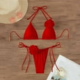 thumbnail image 2 of Traje de Baño de Mujer Rosa Bikini Traje de Baño de Dos Piezas con Correa de Espagueti, Ropa de Playa de Cintura Alta, 2 of 5