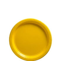 Amscan 640011.09 Yellow Sunshine Big Party Pack Paper Plates, 6 3/4" 50 Ct.