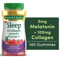 Nature’s Bounty® Sleep   Collagen Gummies, 5mg Melatonin, Sleep Aid, Berry Flavor, 140 Gummies