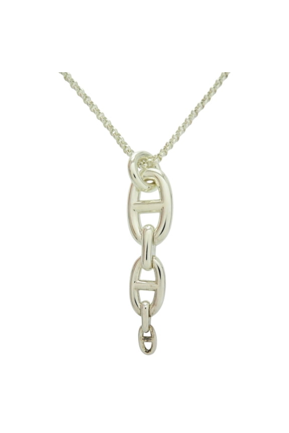Pre-Owned Hermes Chaine d'Ancre Anchane 22AG183617 Silver 925 Necklace 1191 HERMES (Good)