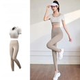 thumbnail image 1 of Conjunto de gimnasio de 2 uds para mujer, Top corto deportivo, sujetador para correr, Fitness, traje de Yoga, ropa deportiva, ropa de entrenamiento para mujer, mallas de cintura alta, 1 of 5