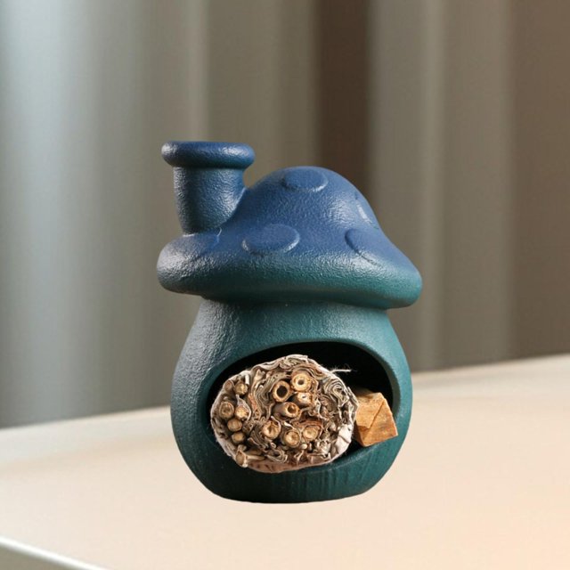 Burner de incienso Palo soporte Central decorativo Centro de mesa Censador moderno Sabio para sala de estar Descripción del dormitorio Spa spa Azul