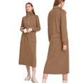 thumbnail image 5 of MINTREUS Women's 2 Piece Skirt Sets Fall Knit Long-Sleeved Zipper Top Lounge Travel Outfits Winter Clothing, 5 of 8