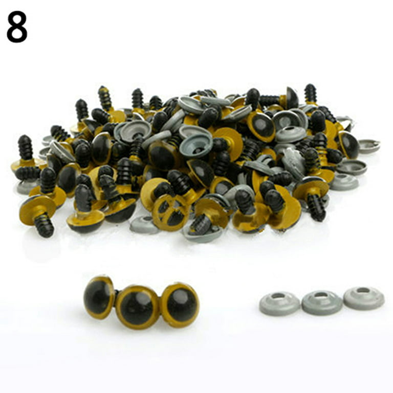 Toy Safety Eyes Yellow Crystal Plastic 6mm - 12mm - AMAZING CRAFT
