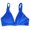 Blue, variant on Women Deep V Neck Sports Bra with Removable Pads, U Shaped Open Back Low Impact Crop Tank for Yoga Gym Workout