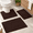Brown-17"x24"+20"x32"+U Shape 20"x24", variant on Aqua Blue 17"x24"+20"x32"+U Shape 20"x24" Chenille Bathroom Rug Set of 3