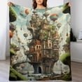 thumbnail image 4 of Anime Castle Soft Cozy Warm, Lightweight And Plush Flannel Throw Blankets - Perfect for Couch, Bed, Travel, 4 of 8