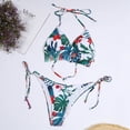 thumbnail image 2 of Plus size Swimsuits Women's open back strap split swimsuit printed bikini B 8(L), 2 of 5